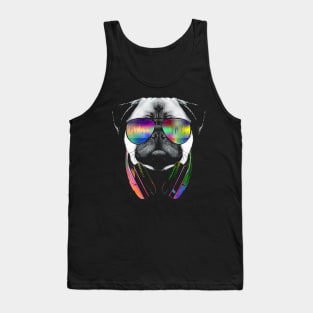 Dog Pug Music Tank Top